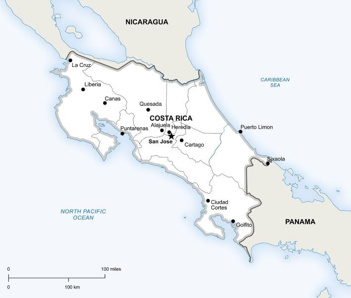 maps of Costa Rica
